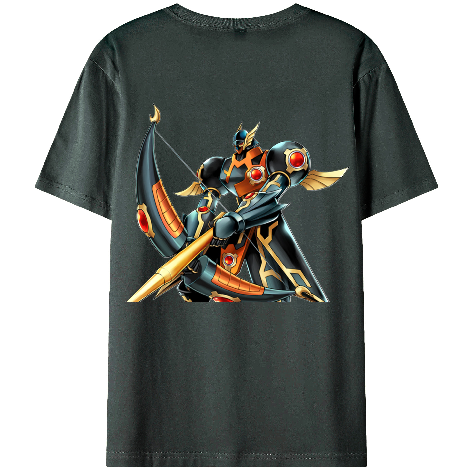 （画像用） 遊☆戯☆王 Yu-Gi-Oh! 綿100％ メンズ半袖Tシャツ（バックプリント） 通気性